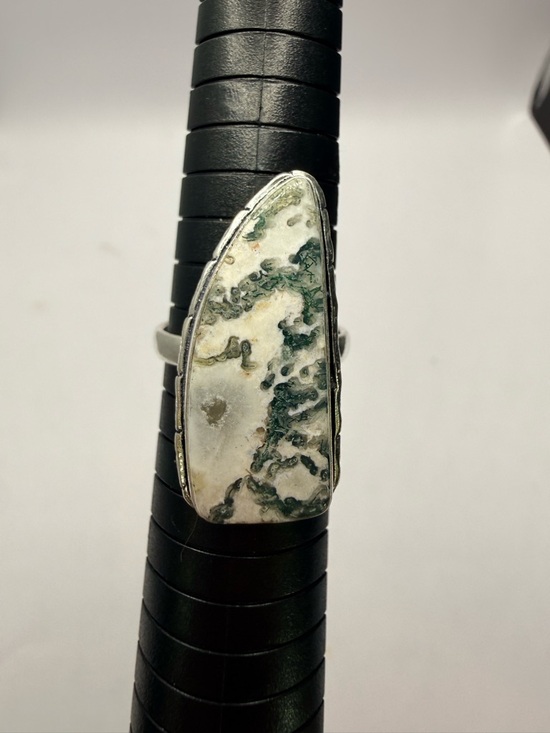 Jewelry - Tree Agate Ring Size 10 Sterling Silver 925 Natural Stone Ring